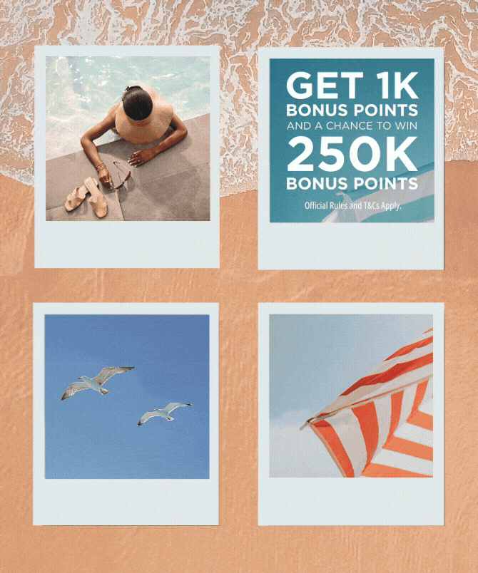 Get 1k bonus points and a chance to win 250k bonus points