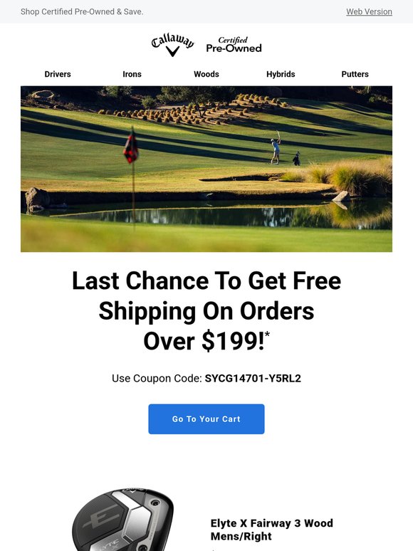 Last Chance To Receive Free Ground Shipping!