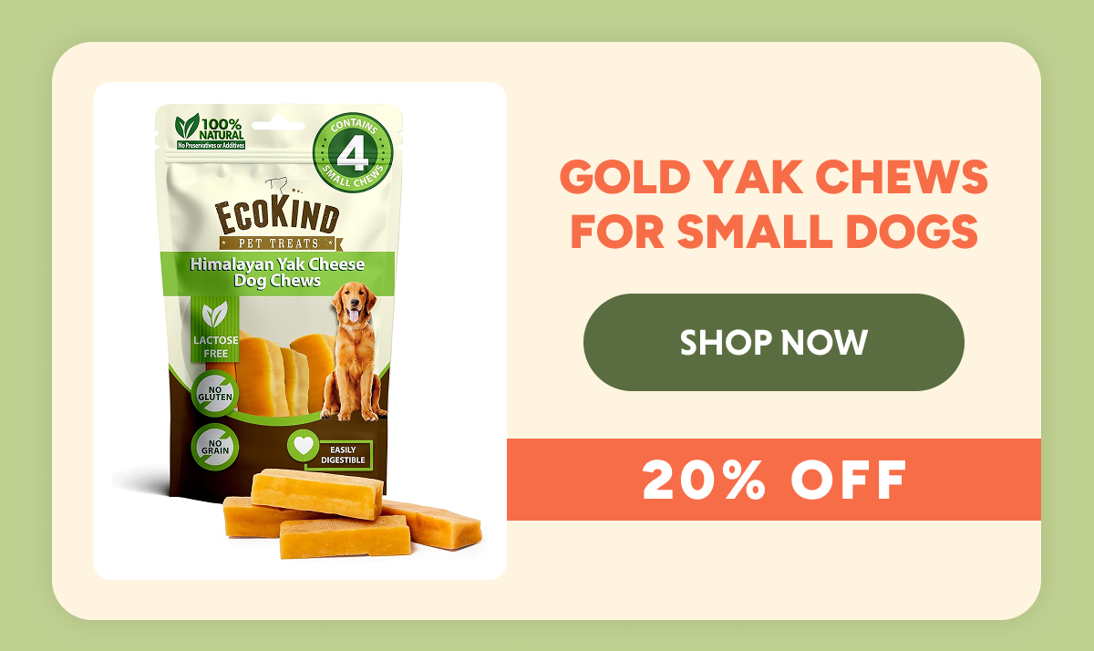 Gold Yak Chews for Small Dogs