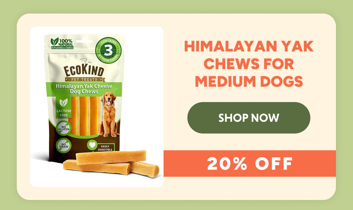 Gold Yak Chews for Medium Dogs