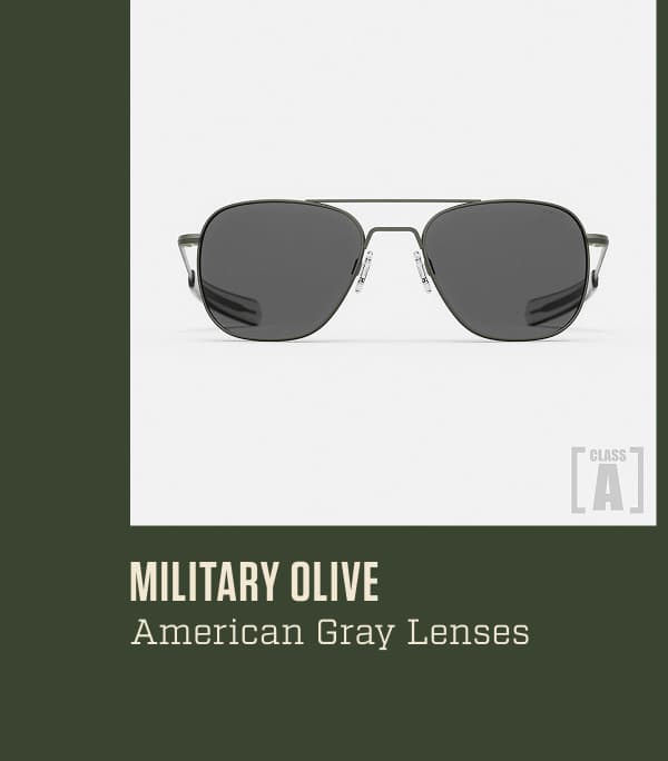 Class A Aviator - Military Olive & American Gray