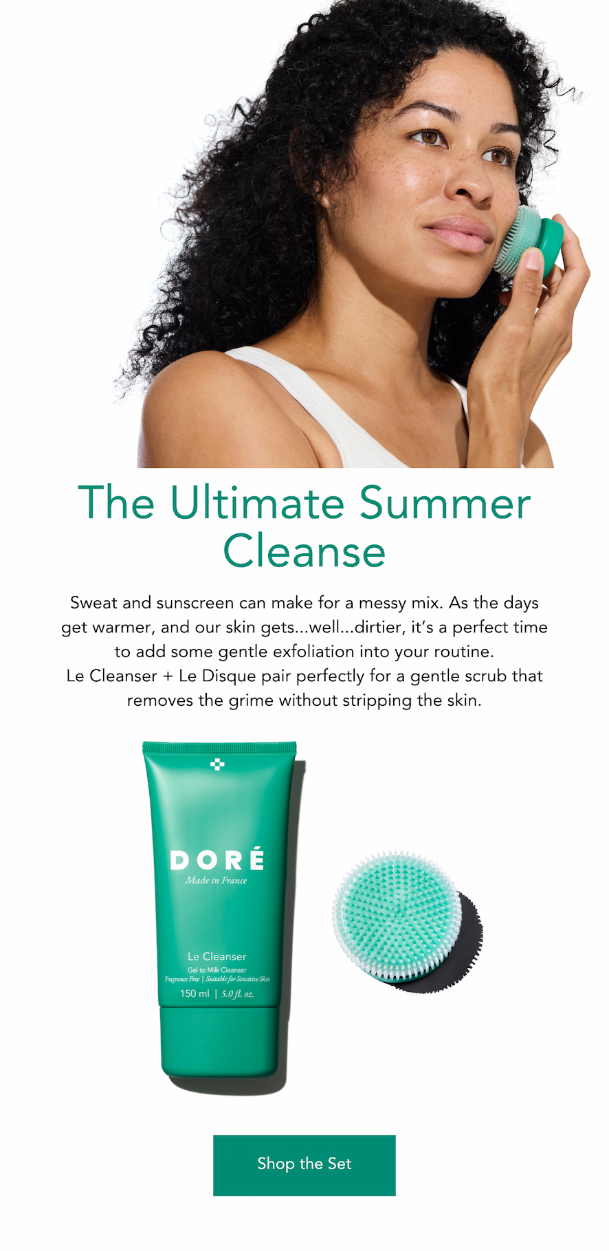 Discover Le Cleanser + Le Disque for the perfect summer scrub