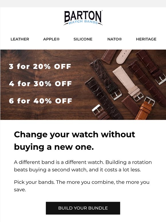Why buy another watch? Swap the band instead.