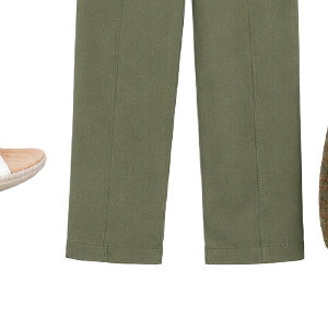 Pure Cotton Chambray Crop Trouser