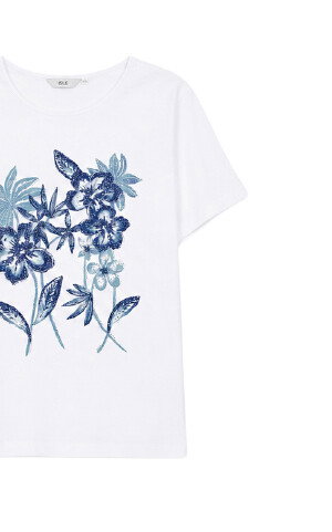 Pure Cotton Floral Embellished Top