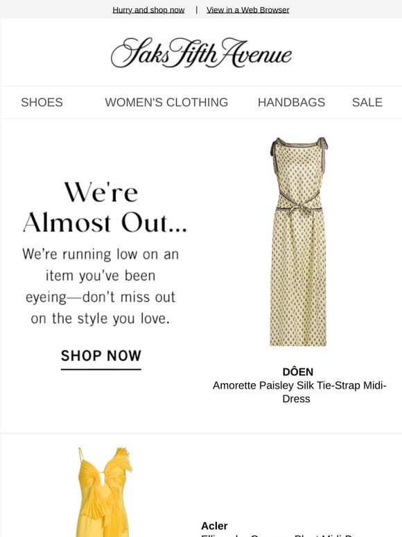We're running low on your DOEN item & more