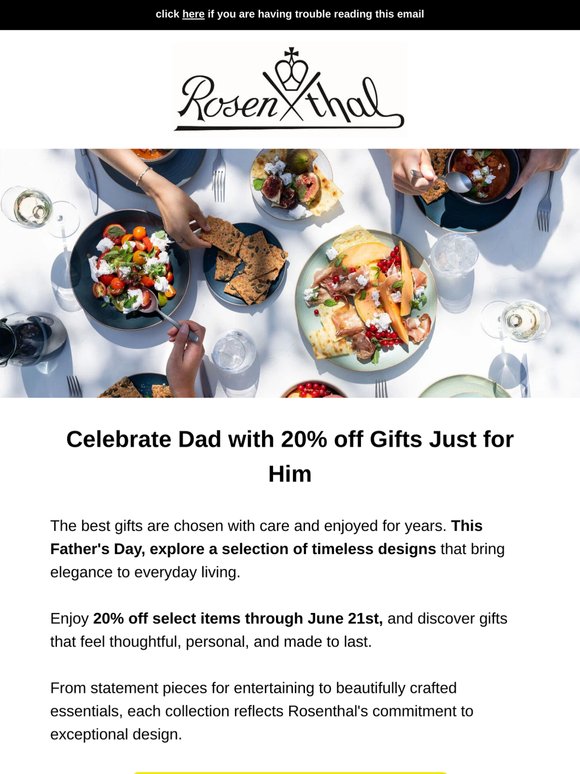 Starts Father's Day Shopping Now! 20% Off Select Items for him