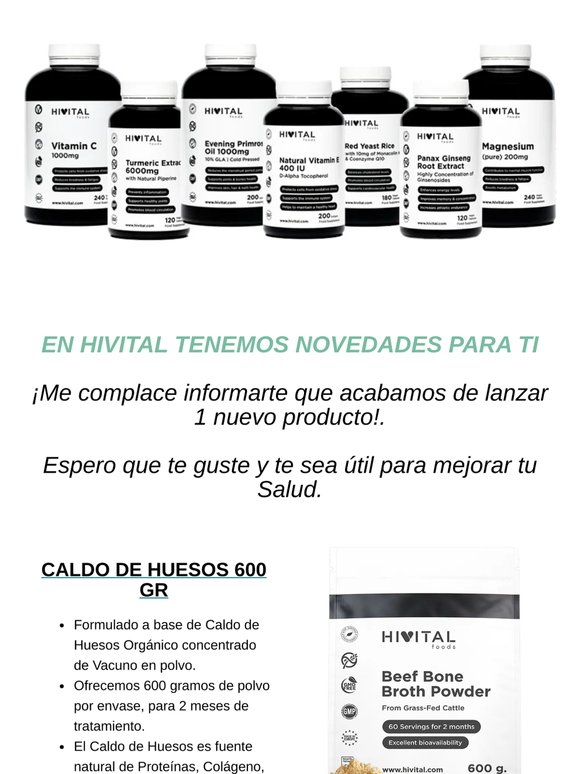 Nuevo Producto Caldo de Huesos