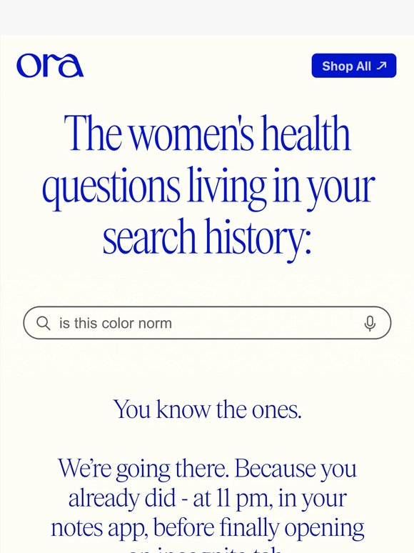 Let's talk about the thing you Googled at 11 PM