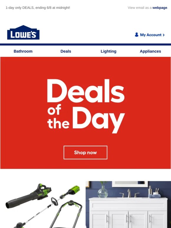 Big savings. One day only.