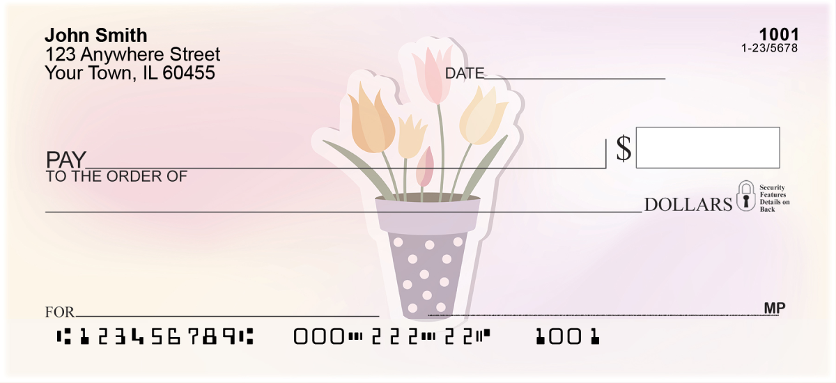 Image of Flower Sticker Checks 