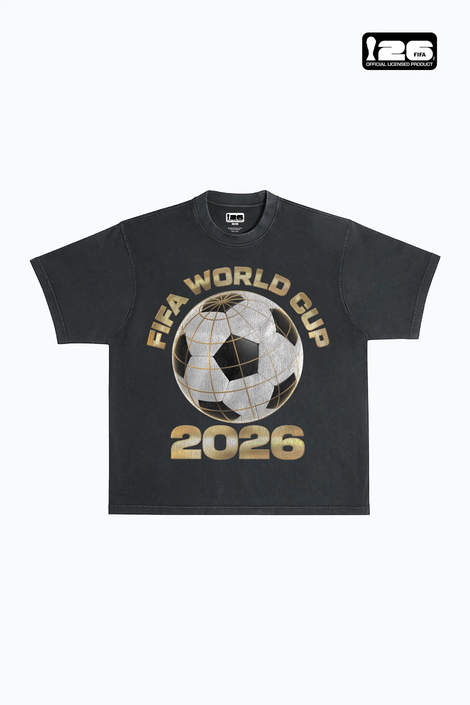 Image of FIFA World Cup 2026™ FIFA World Tour Heavyweight Garment Dyed T-Shirt - Black