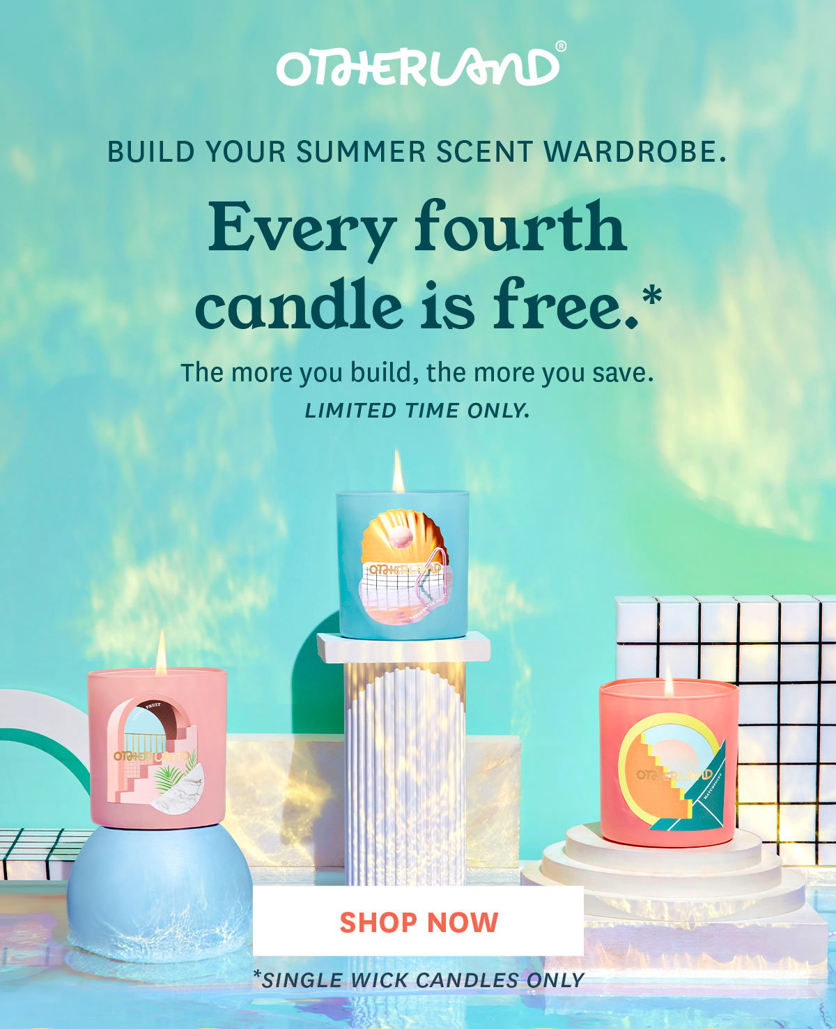 Every fourth candle is free. Shop Buy 3, Get 1 Free Sale. 