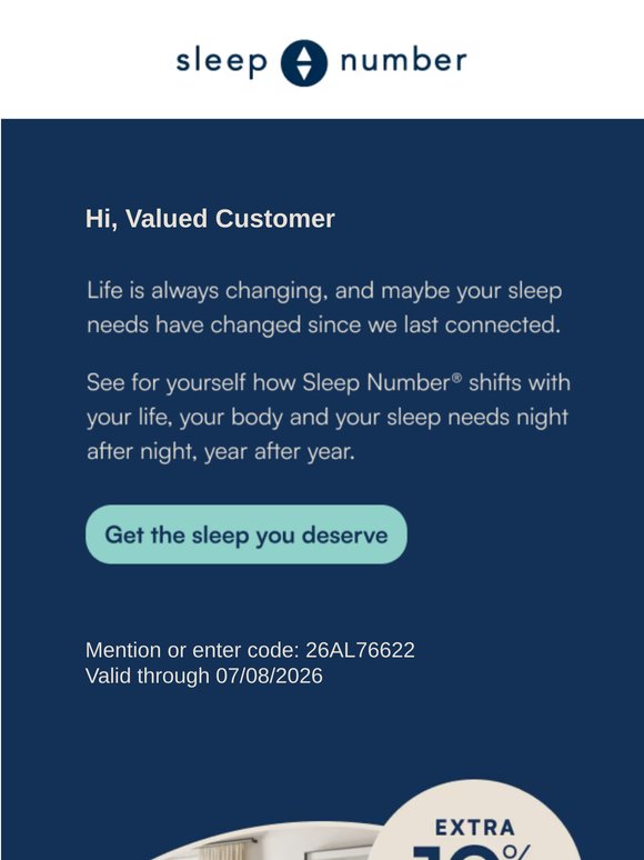 Just For You: Extra 10% Off Mattresses