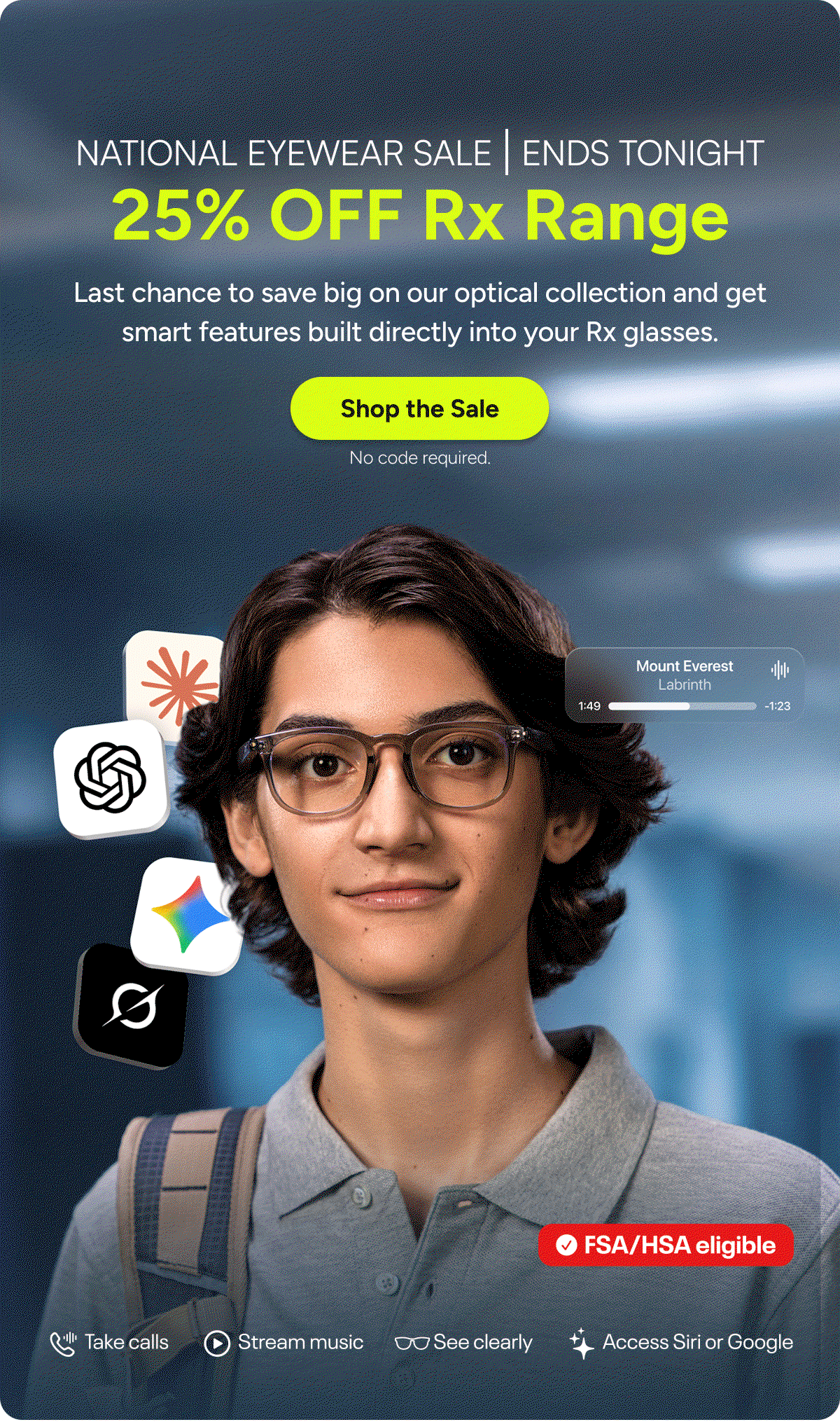 Shop 25% off prescription smart glasses