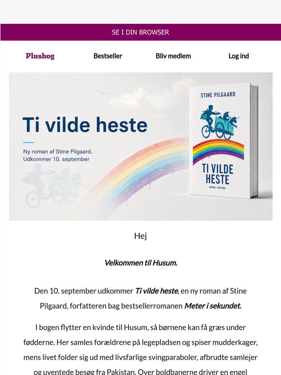 Ny roman af Stine Pilgaard: Ti vilde heste