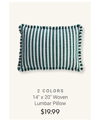 14' x 20' Woven Lumbar Pillow