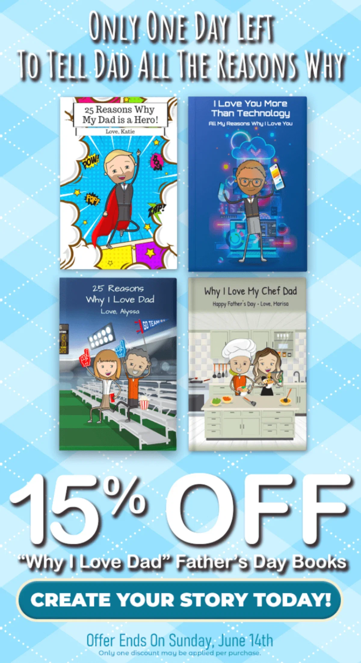 Only One Day Left To Tell Dad All The Reasons Why — Save 15%