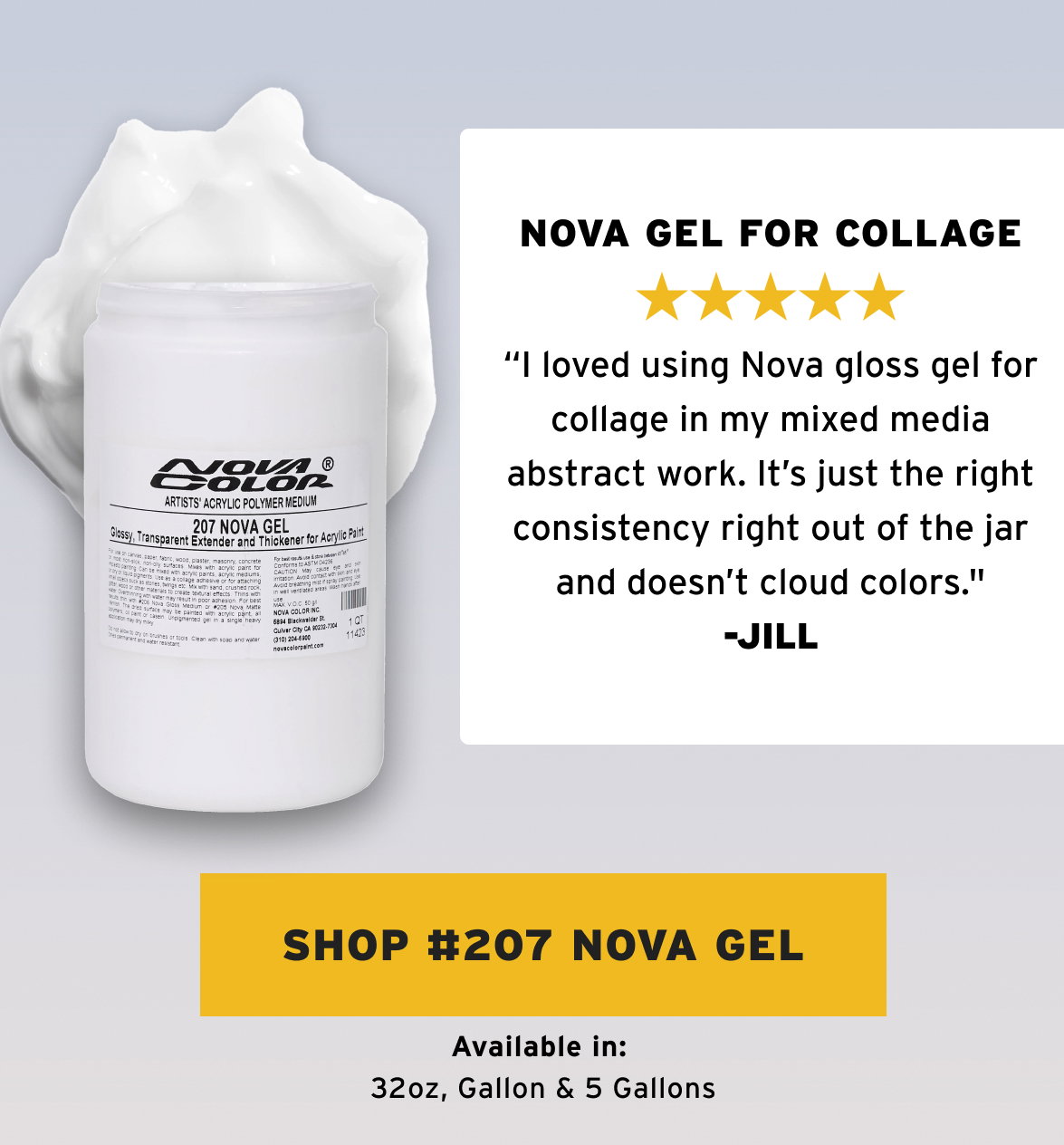 207 Nova Gel testimonial