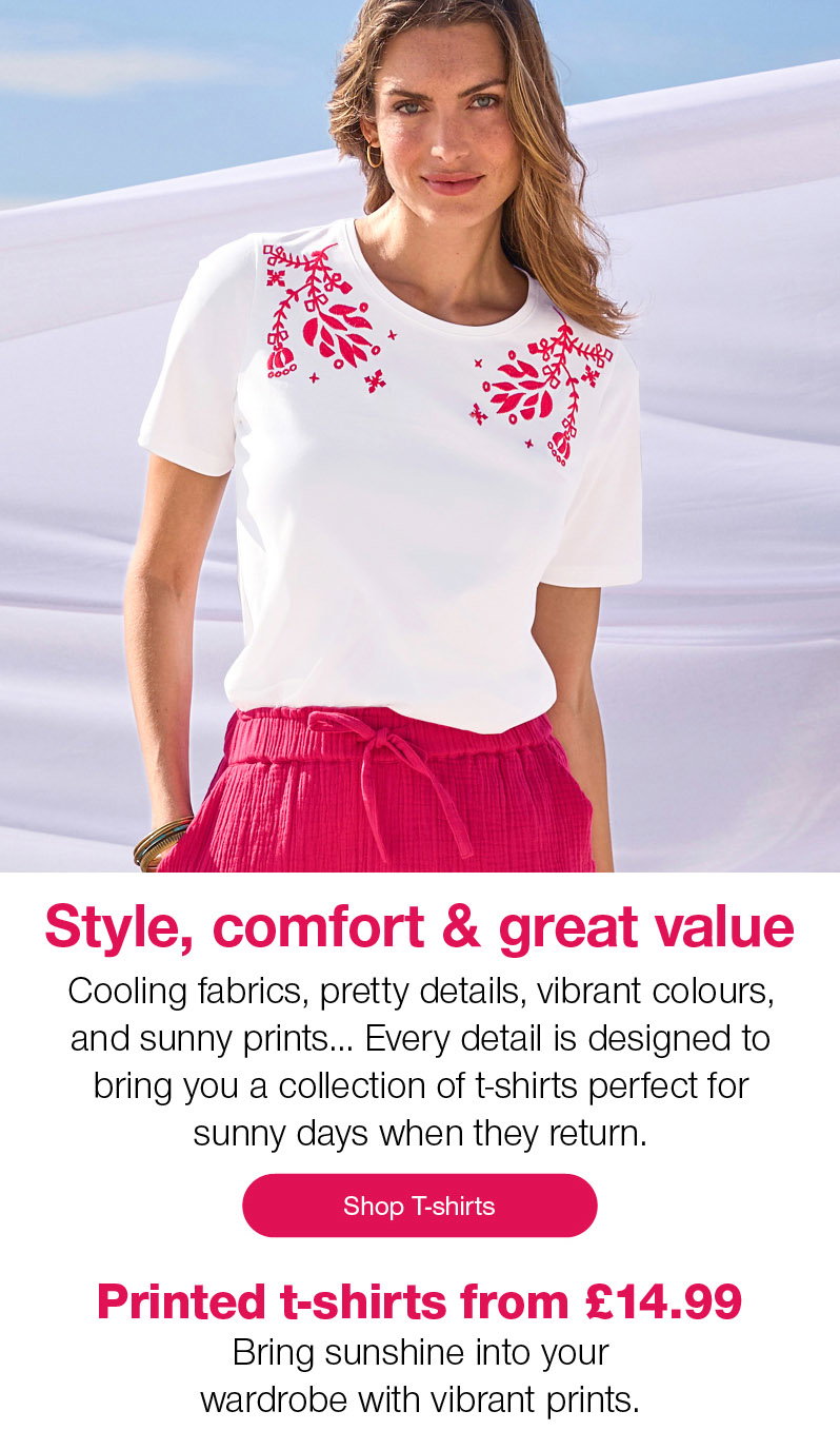 Style, comfort and great value - Shop t-shirts
