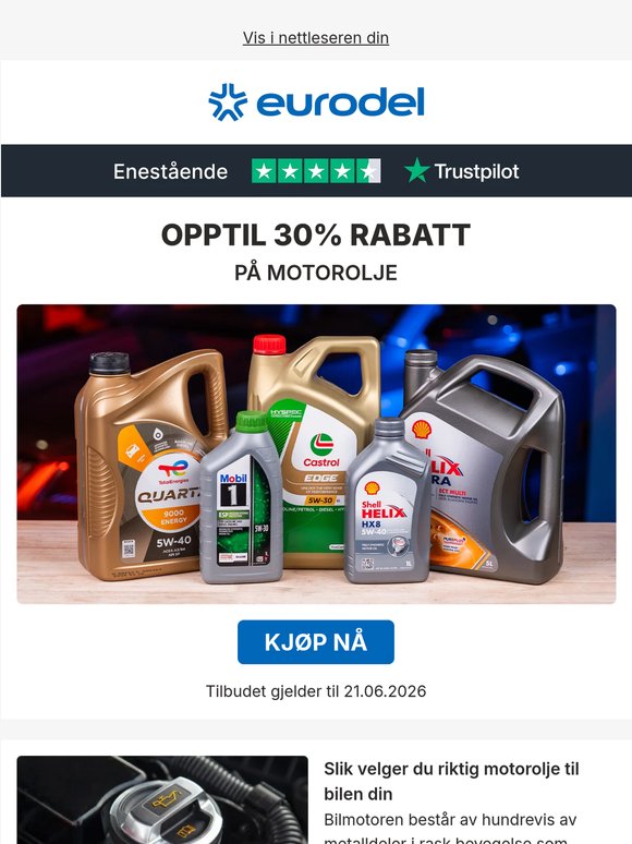 🚗 Skal du på langtur? Bytt olje før du drar