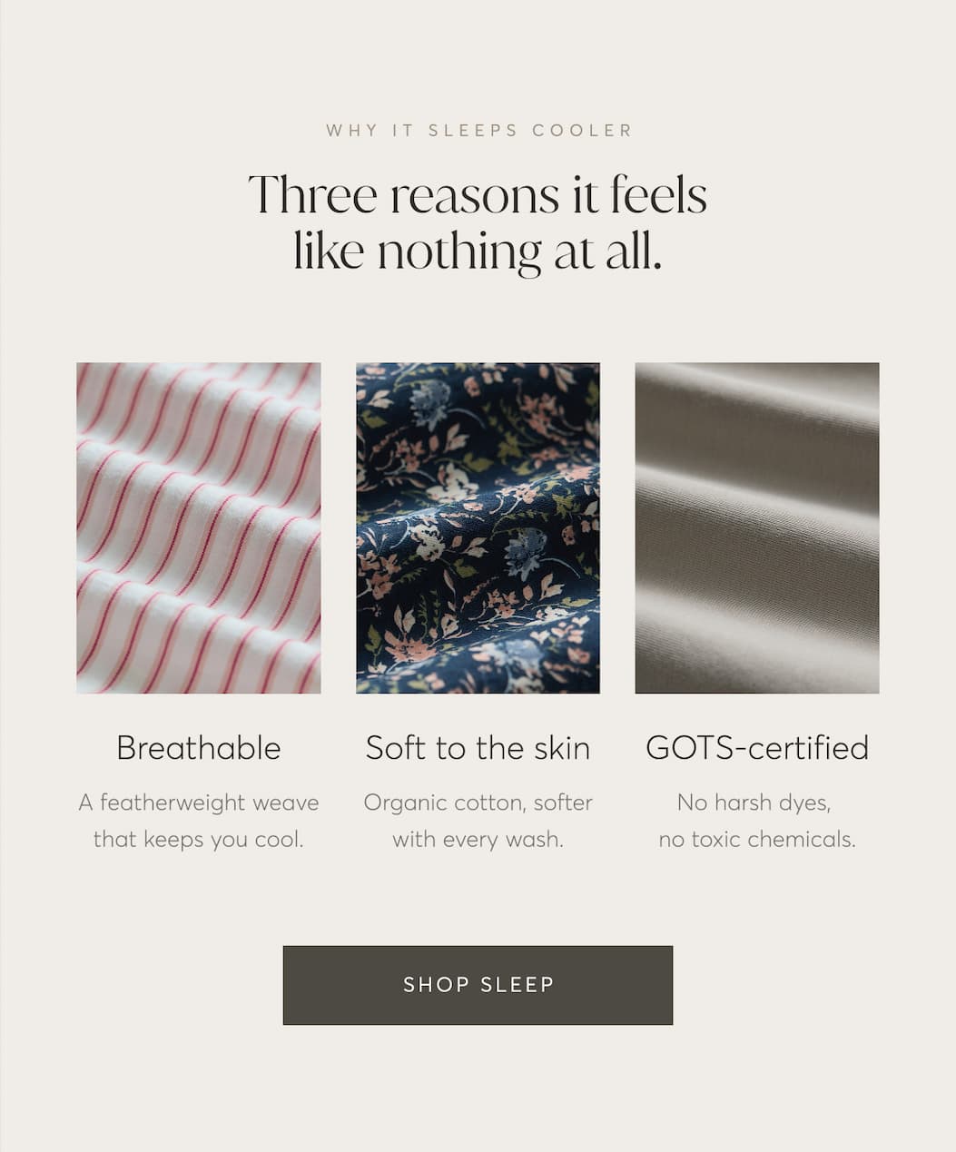 Three reasons it feels like nothing at all. | Shop Sleep