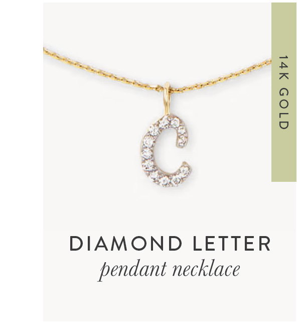 Diamond Letter pendant necklace
