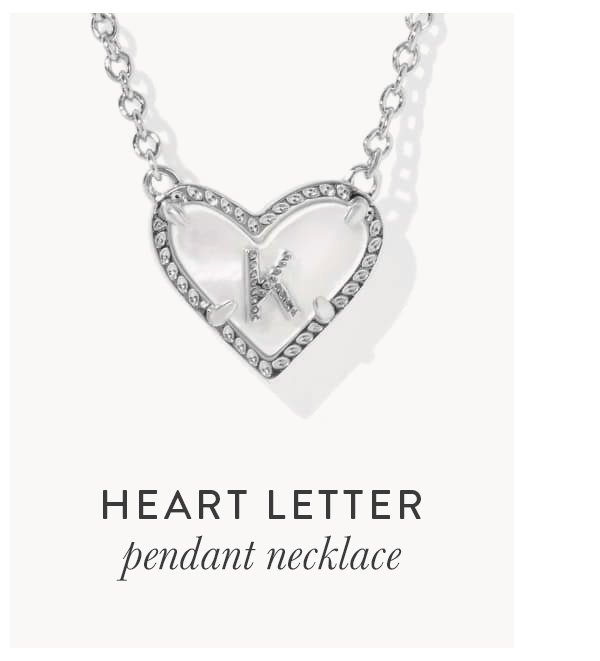 Heart letter pendant necklace