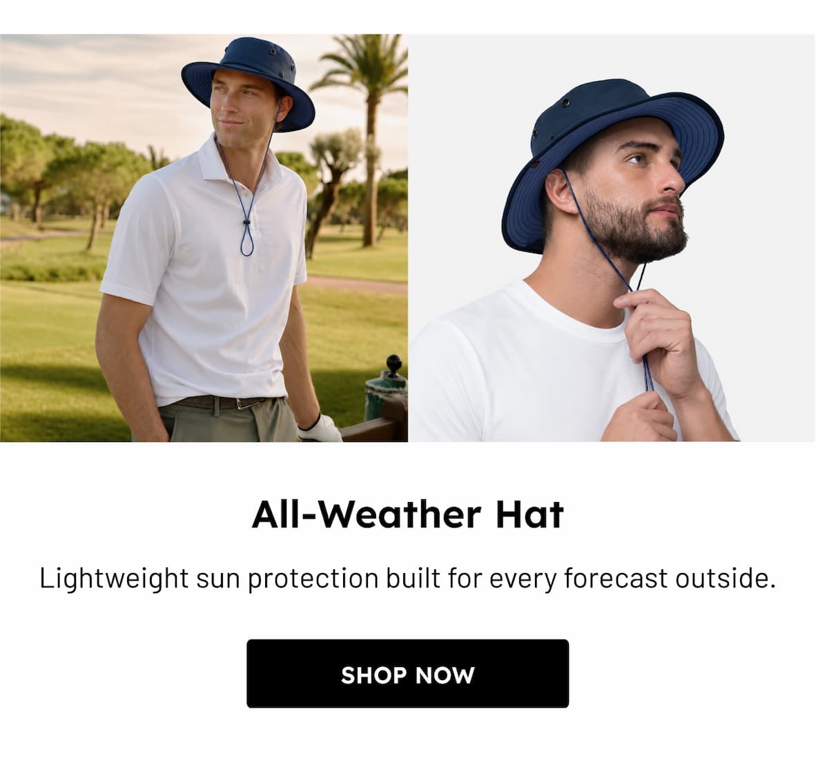 Trek All-Weather Hat in Navy/Steel Blue