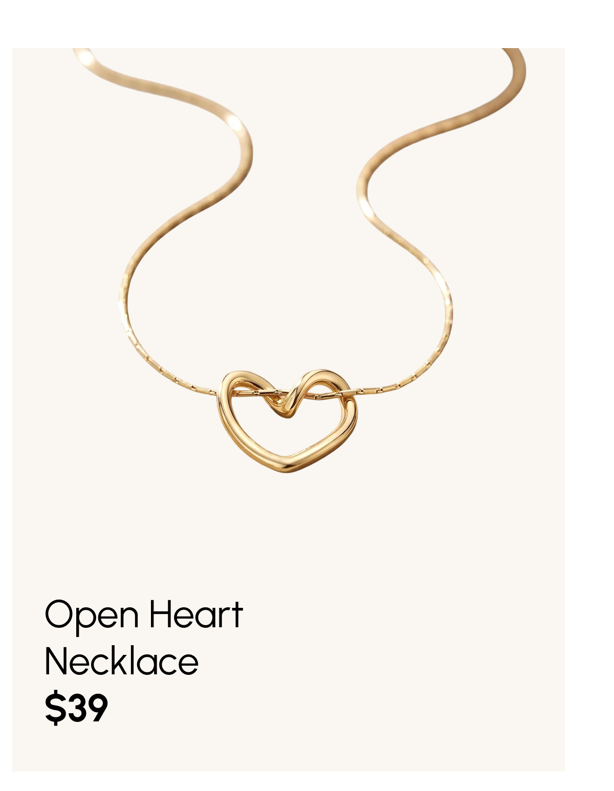 Open Heart Necklace