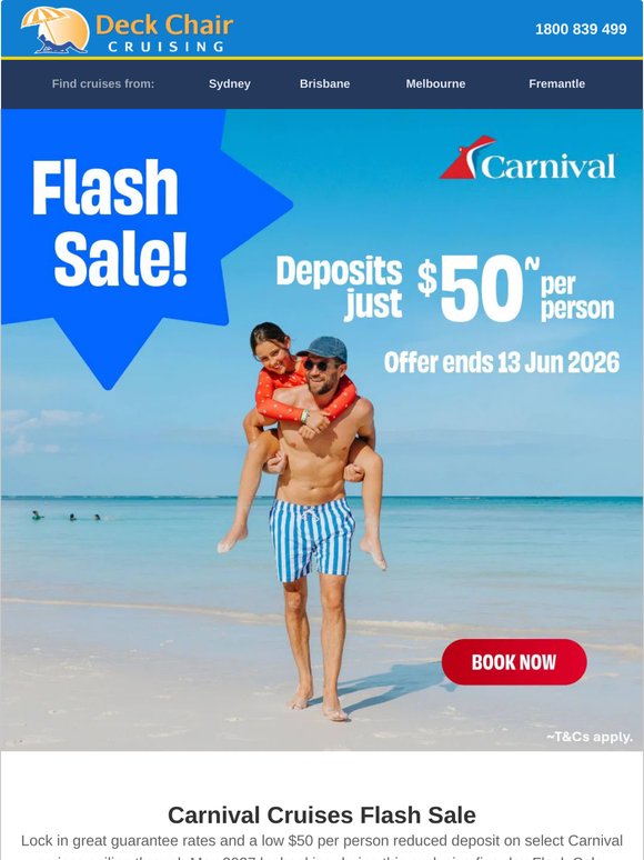 Flash Sale + Go with Flow Cruise Sale