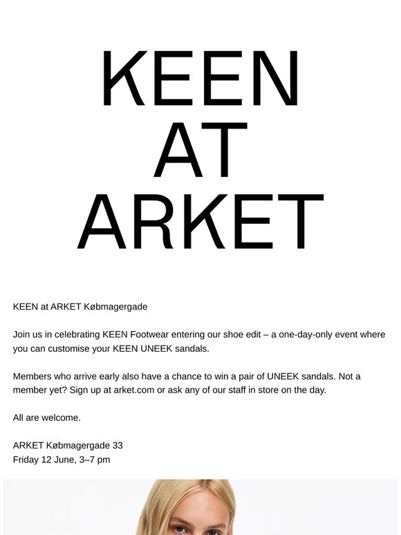 Customize your KEEN UNEEK sandals at ARKET Købmagergade