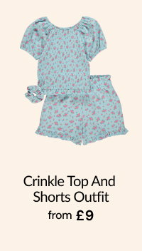 Crinkle top and shorts outfit from £9.