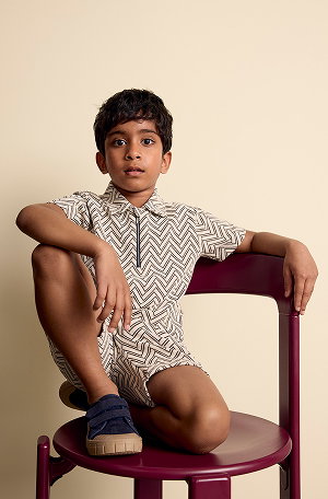Little Edit textured polo shirt and shorts from £12.