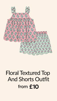 Floral textured top and shorts outfit from £10.