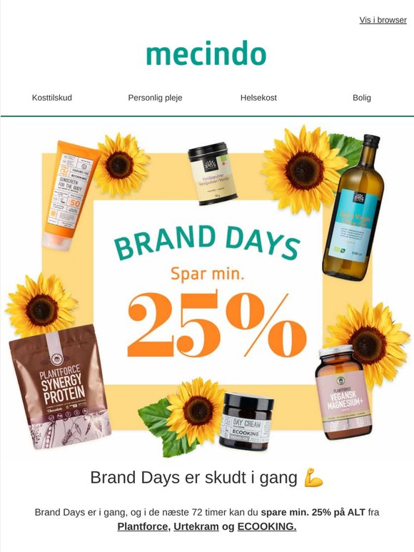 Brand Days er startet 🎉 Kun 72 timer!