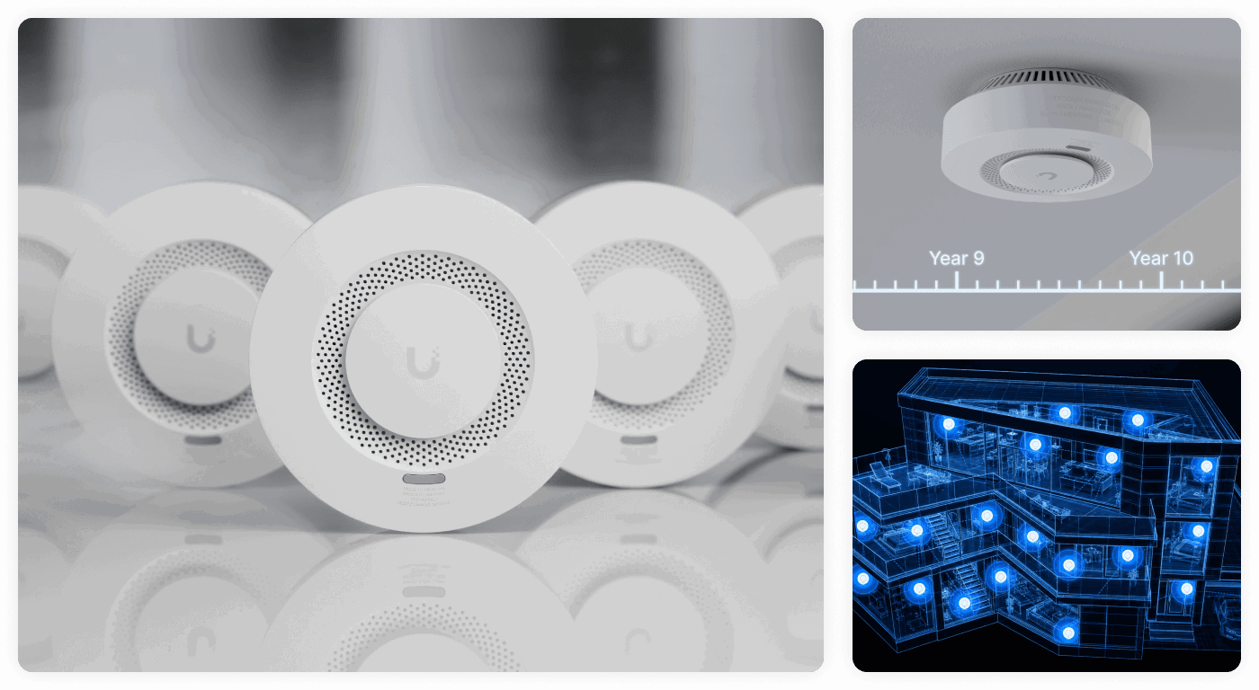 Sleek industrial design with seamless management, 10-year backup battery life, and  SuperLink connectivity for reliable long-range communication through walls.