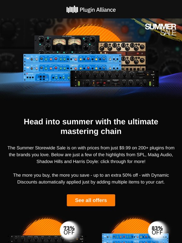 Summer Sale ☀️ 80% off high-end mastering plugins