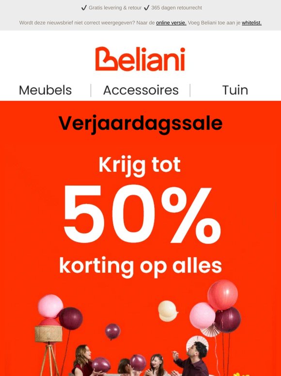 Tot 50% korting op het hele assortiment tijdens onze 17e verjaardagssale 🎈
