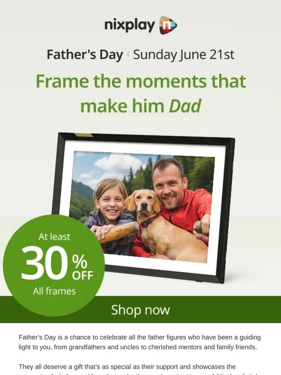 30% off: Celebrating the coaches, mentors, and amazing father figures