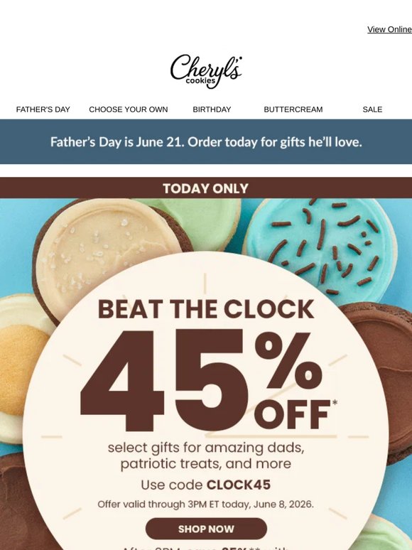 Beat the clock ⏰ Save 45% on summer favorites until 3PM ET.