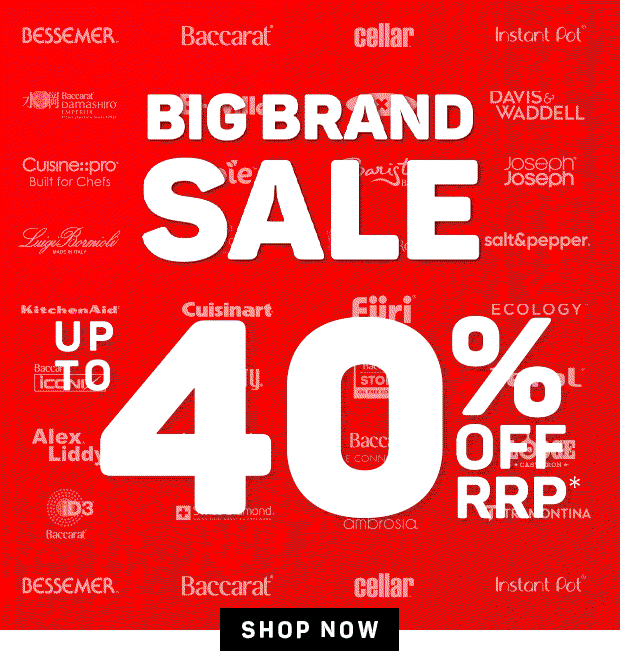 Big Brand Sale: Up to 40% off RRP*