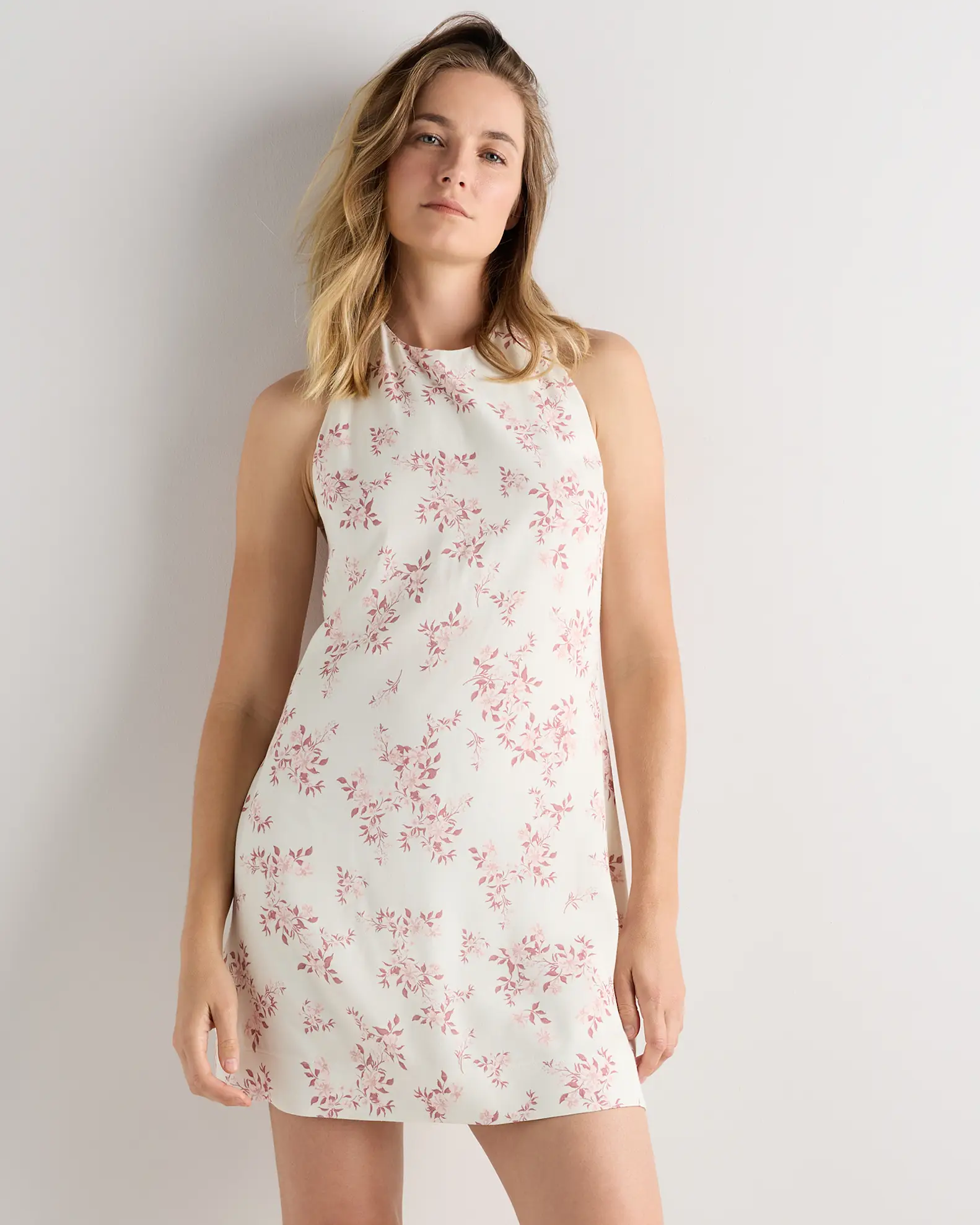 Lightweight Crepe Halter Mini Dress
