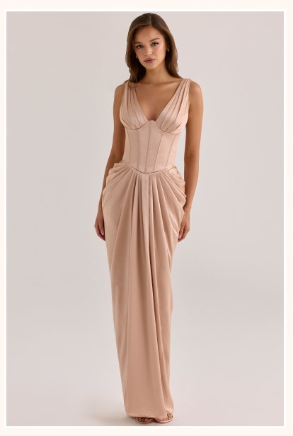 Angeline corset maxi dress