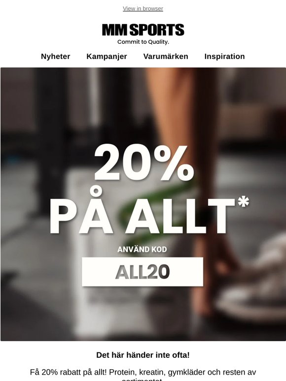 20% PÅ HELA HEMSIDAN! JA, ALLT!