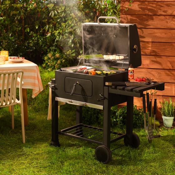 DURO houtskoolbarbecue XXL met deksel