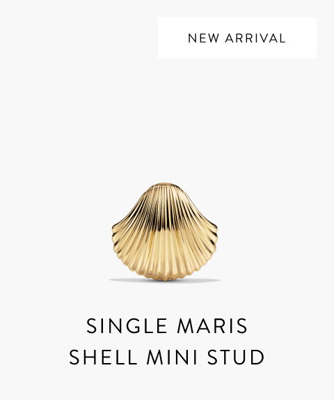 Single Maris Shell Mini Stud.