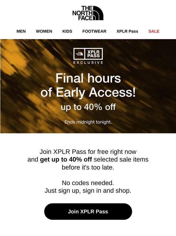 Final hours: unlock up to 40% off with Sale Early Access