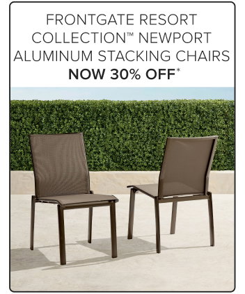Frontgate Resort Collection Newport Aluminum Stacking Chairs Now 30% Off
