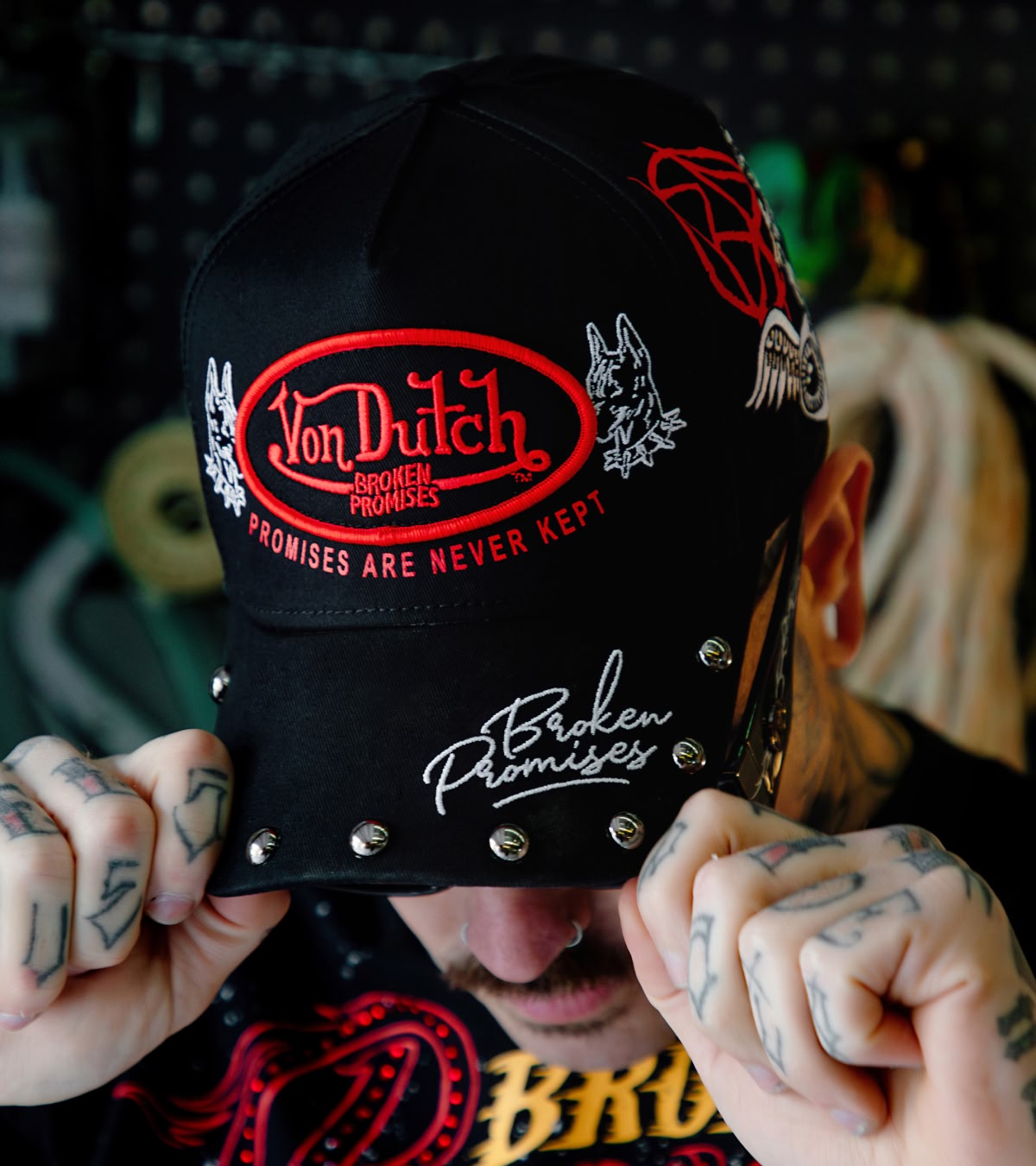 Shop all hats, featuring trucker hats from the Von Dutch x Broken Promises collab